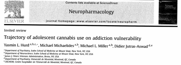 trajectoryof adolesent cannabis